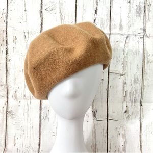 Wool Beret Hat Camel Color